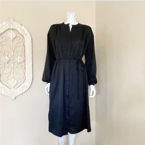 H & M | Womens Black Long Sleeve Belted Blouse Dress | Size: M
